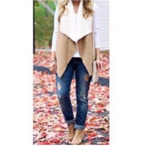 Cherish Shearling Sherpa style Waterfall Vest